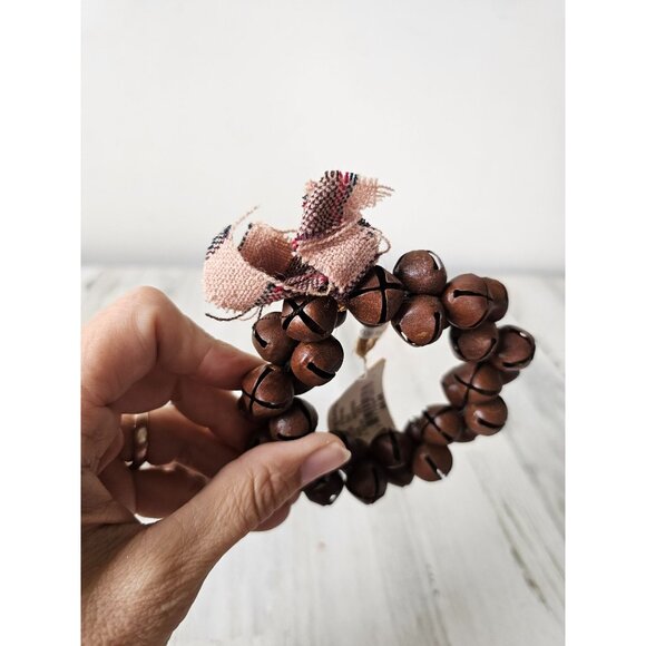 Bell wreath ornament set living quarters Xmas country folk tree - Picture 6 of 8